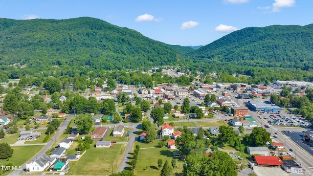 bird's eye view featuring a mountain view