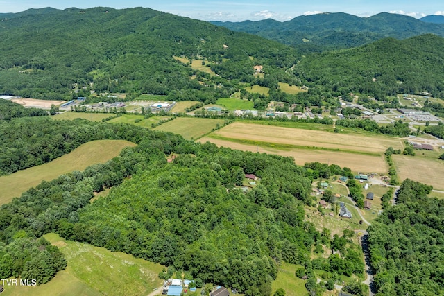 aerial view featuring a mountain view