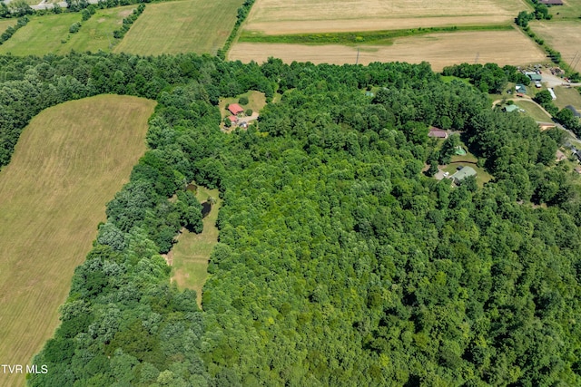 drone / aerial view with a rural view