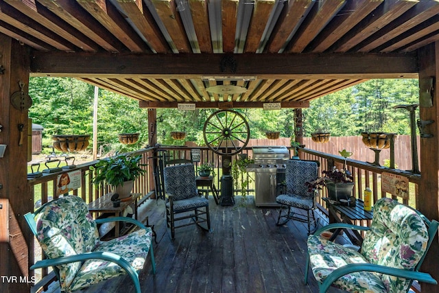 view of wooden terrace