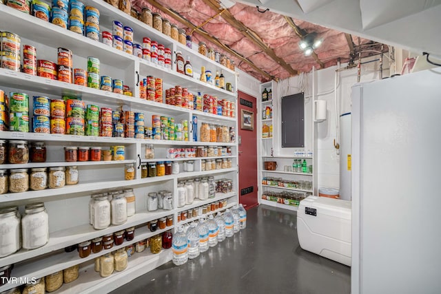 pantry with electric panel