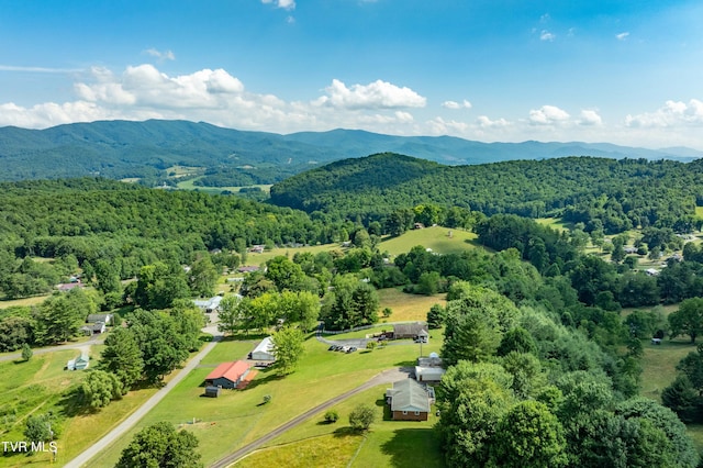 aerial view featuring a mountain view