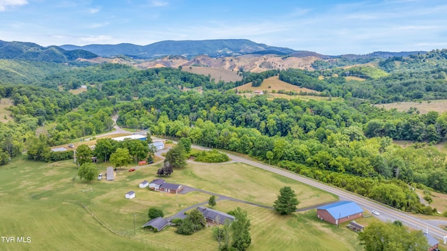 3054 Redbud Hwy, Honaker, VA 24260 - aerial view of a mountain backdrop and a heavily wooded area