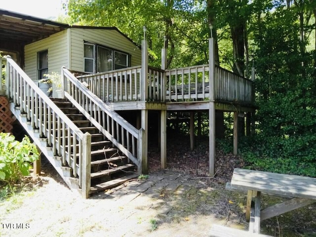 view of wooden terrace