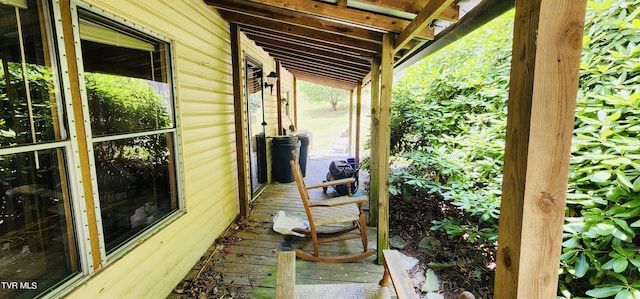 exterior space with a porch