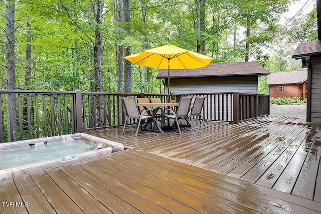 view of wooden terrace