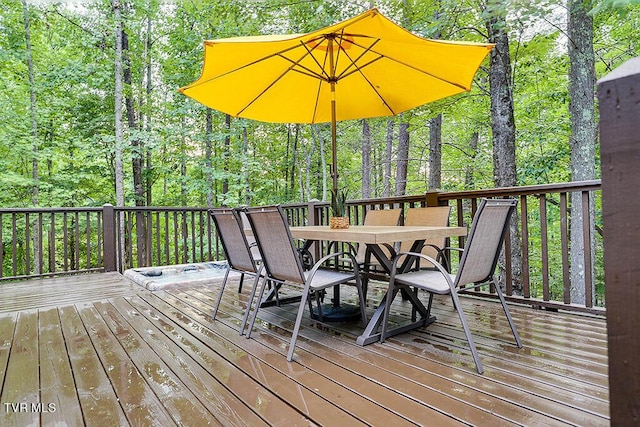 view of wooden terrace