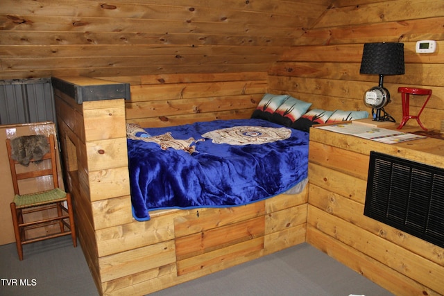 2044 Pigeon Creek Rd, Greeneville, TN 37743 - bedroom featuring wooden walls and visible vents