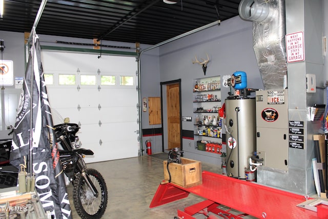 2044 Pigeon Creek Rd, Greeneville, TN 37743 - garage featuring water heater and heating unit