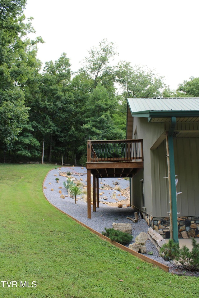 2044 Pigeon Creek Rd, Greeneville, TN 37743 - view of yard featuring a wooden deck