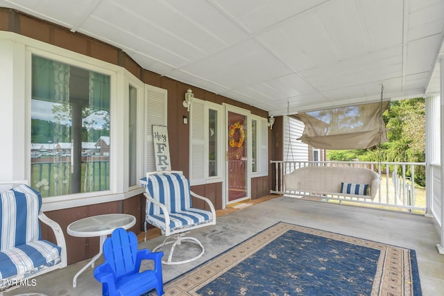 view of patio with a porch