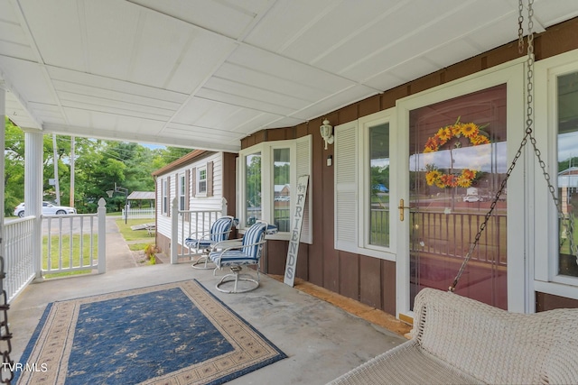 view of patio / terrace with a porch