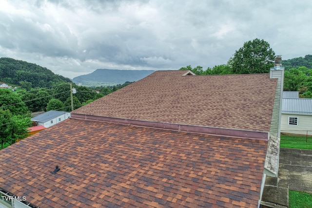 exterior space with a mountain view