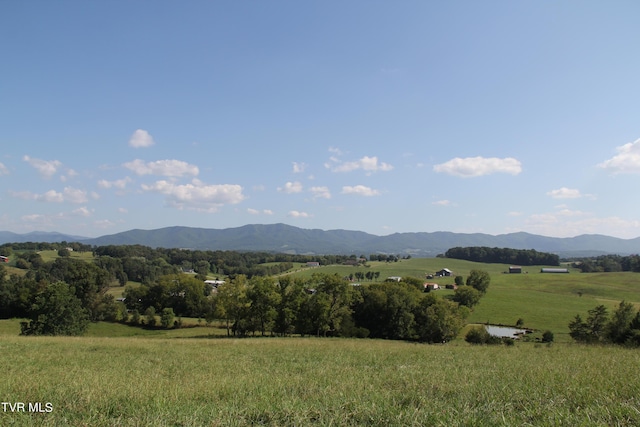 view of mountain feature featuring a rural view