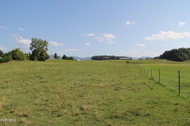 view of yard with a rural view