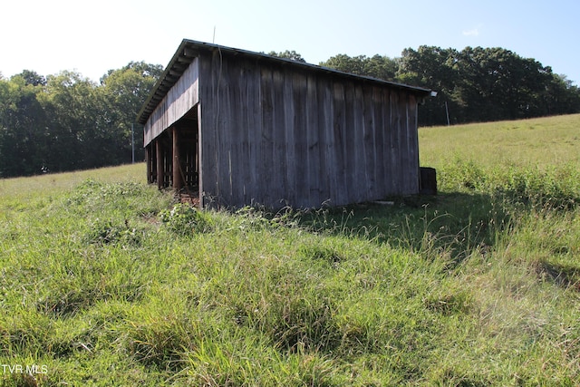 view of pole building