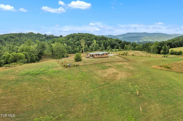 property view of mountains with a rural view