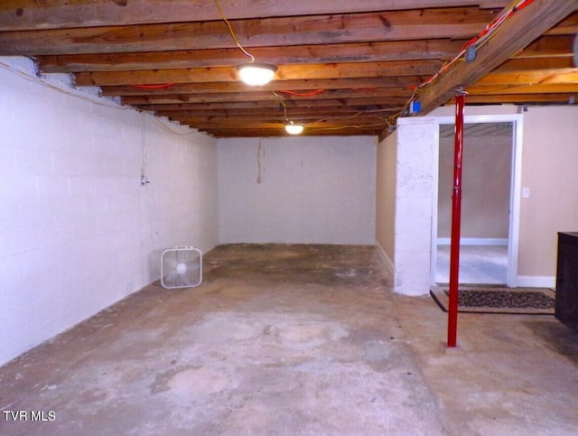 view of basement