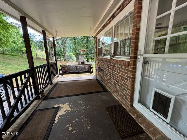 view of patio with covered porch