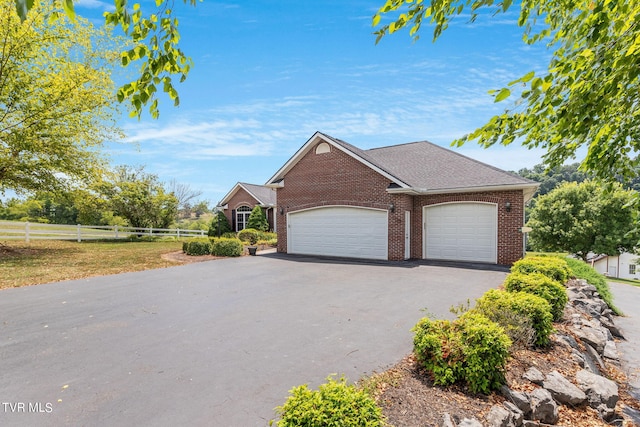 view of front of house featuring a garage