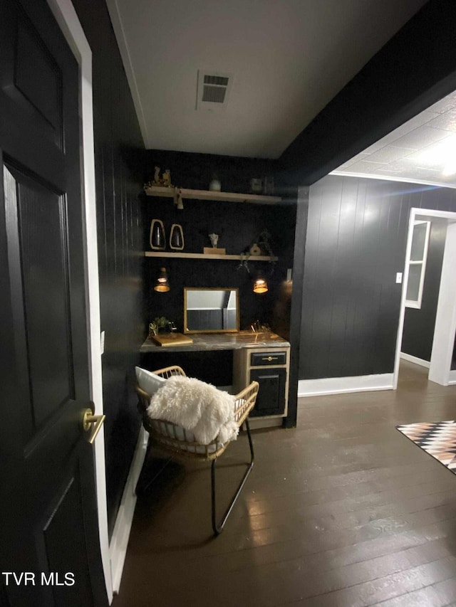 interior space featuring hardwood / wood-style floors