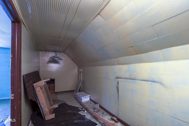 bonus room with lofted ceiling