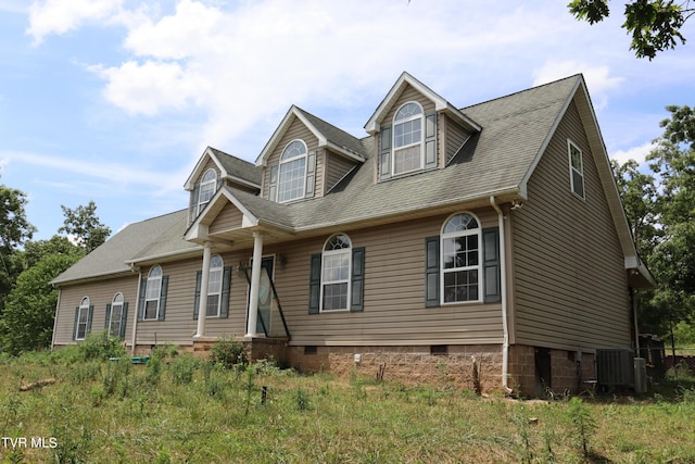 cape cod home with central air condition unit