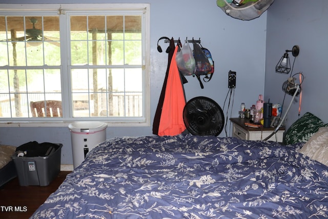 bedroom featuring multiple windows