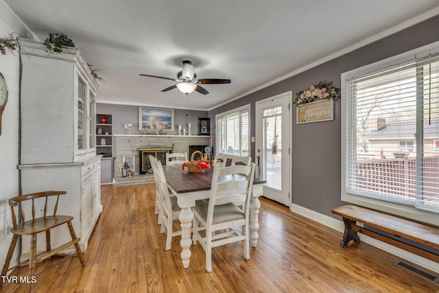 414 Beulah Church Dr, Kingsport, TN 37663 - dining space featuring a wealth of natural light, visible vents, ceiling fan, and light wood finished floors