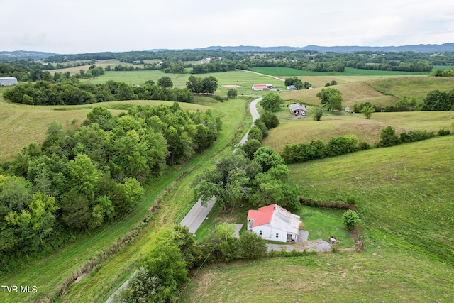 drone / aerial view featuring a rural view