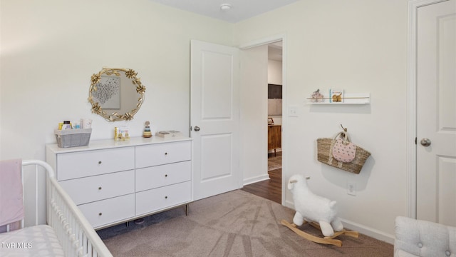 bedroom with carpet floors