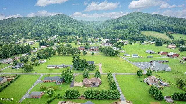 aerial view featuring a mountain view