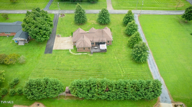 bird's eye view with a rural view