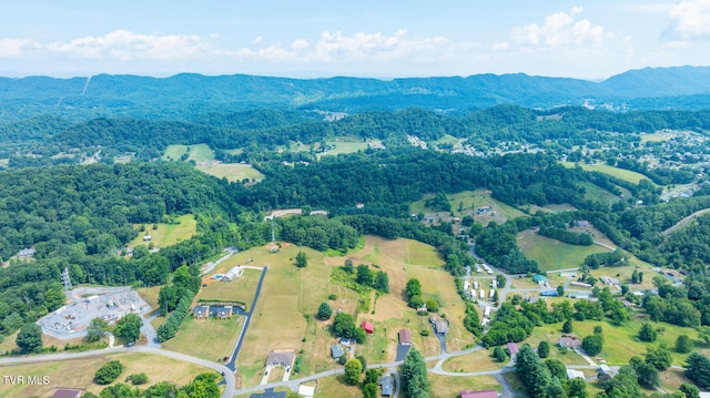 aerial view featuring a mountain view