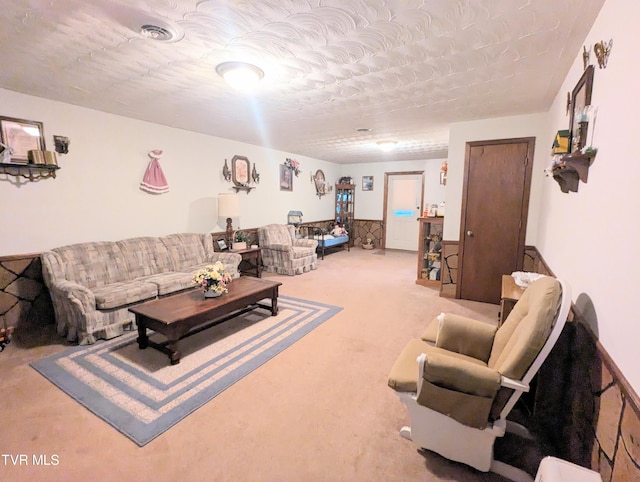 view of carpeted living room