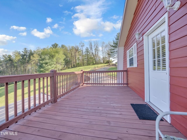 view of wooden terrace