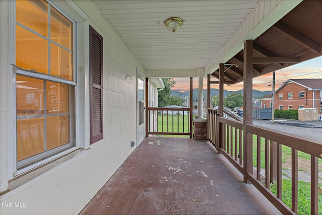 view of patio with covered porch