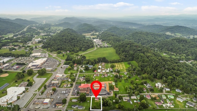 bird's eye view with a mountain view