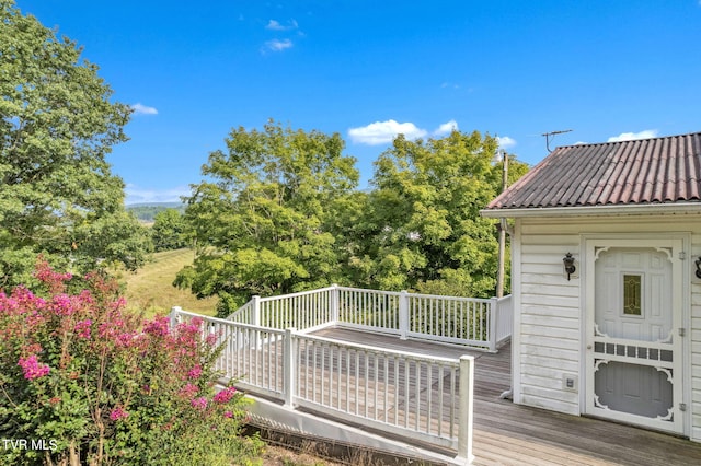 view of wooden terrace