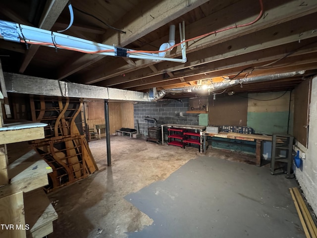 view of basement