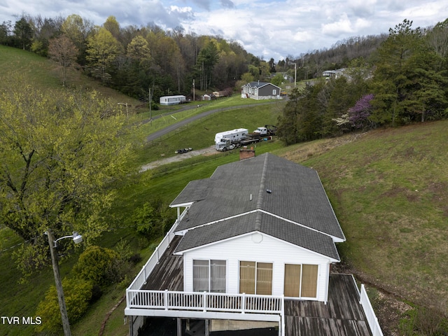 172 Lee Ave, Lebanon, VA 24266 - birds eye view of property featuring a wooded view