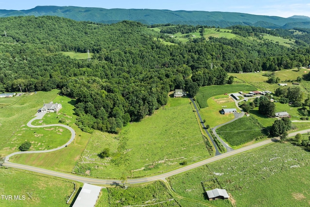 aerial view featuring a mountain view