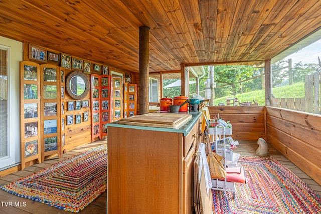 view of sunroom