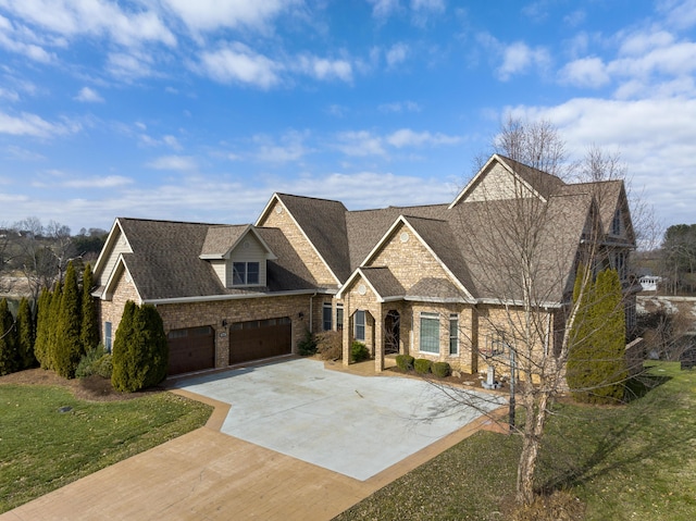 450 Lake Approach, Johnson City, TN 37601 - view of front facade with brick siding, driveway, and roof with shingles