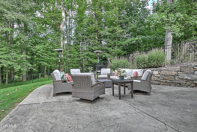 view of patio featuring outdoor lounge area