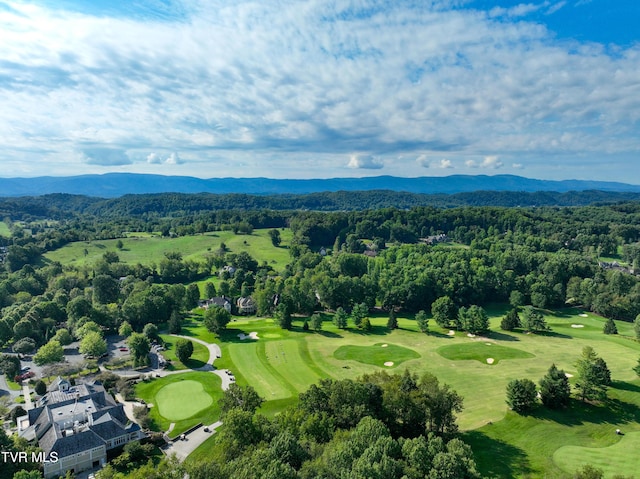 aerial view featuring a mountain view