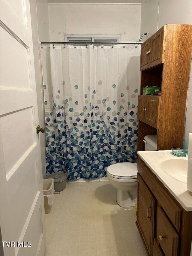 bathroom featuring toilet and vanity