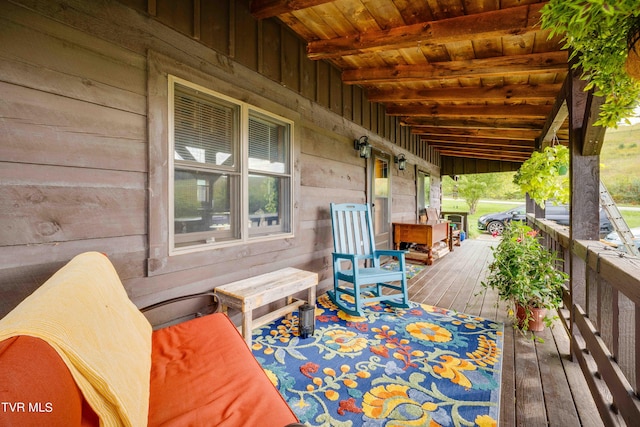 2390 W Allens Bridge Rd, Greeneville, TN 37743 - wooden terrace featuring a porch