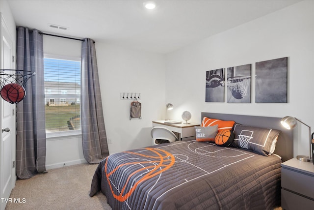 view of carpeted bedroom