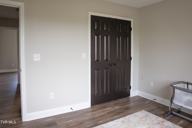 interior space featuring dark hardwood / wood-style flooring